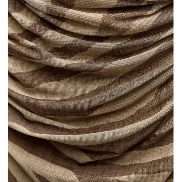 NWT Tulle Zebra Print Mini Dress Size M Medium Brown Tan - Picture 7 of 11